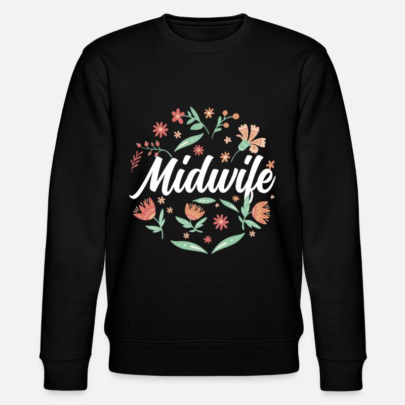 Hebamme Sprüche Geburtshilfe Beruf Hebammen - Stanley/Stella Unisex Bio-Sweatshirt CHANGER  - Schwarz