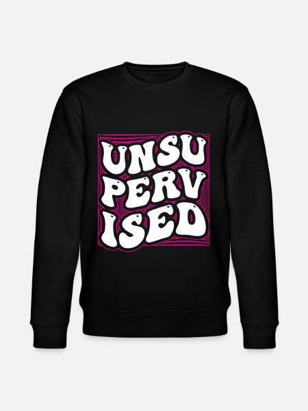 Unattended Sarcastic Unsupervised Humor - Stanley/Stella CHANGER Unisex Organic Sweatshirt - black