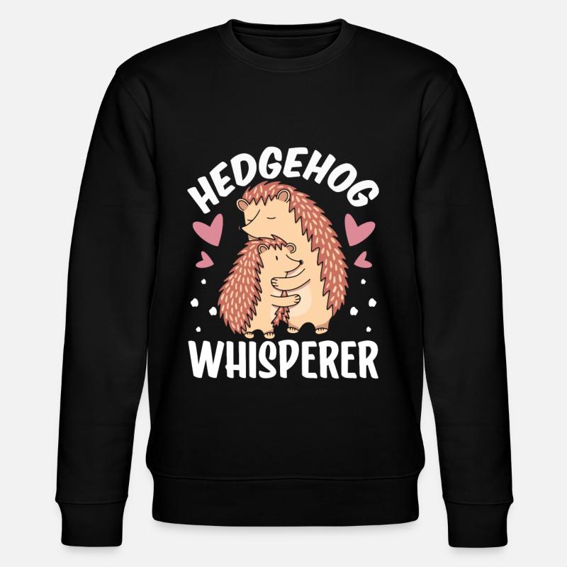 Igel Flüsterer Süß Sprüche Haustier - Stanley/Stella Unisex Bio-Sweatshirt CHANGER - Schwarz