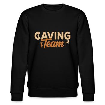 Höhlenforschung Team Höhlenwandern Caving Cave - Stanley/Stella Unisex Bio-Sweatshirt CHANGER  - Schwarz - Vorne - Nik (191cm) & Marisol (170cm)