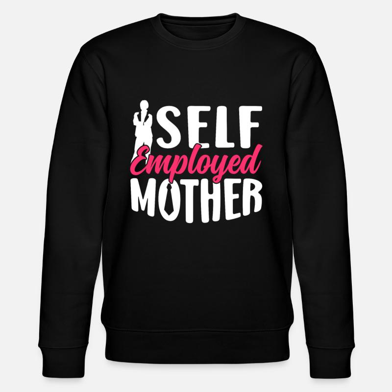 Self-employed Mom Freelancer Self-employed - Stanley/Stella CHANGER Unisex Organic Sweatshirt - black