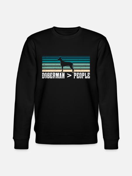 Doberman > humans Dobermans Doberman dogs - Stanley/Stella CHANGER Unisex Organic Sweatshirt - black