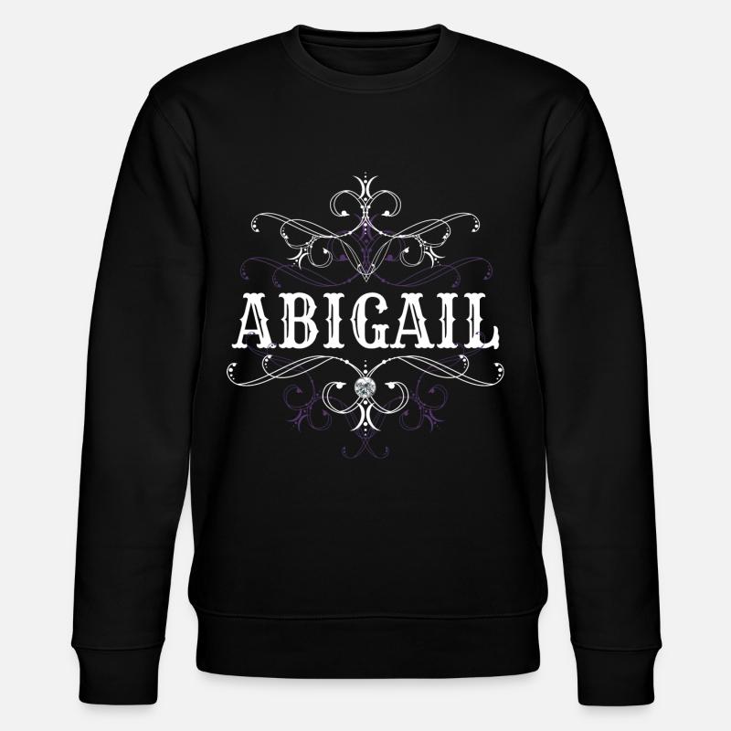Abigail Nom Prénom Personnalisé - Sweat bio CHANGER Stanley/Stella Unisexe - noir