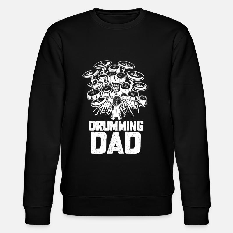 Drummer father drums - Stanley/Stella CHANGER Unisex Organic Sweatshirt - black