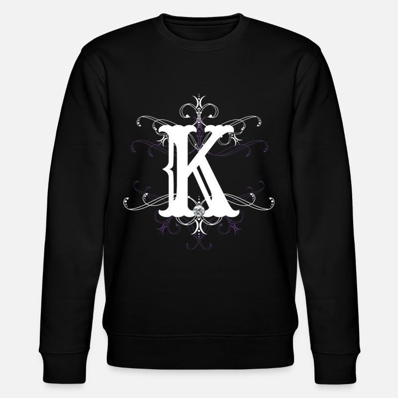 Letter K letter -K - Stanley/Stella CHANGER Unisex Organic Sweatshirt - black
