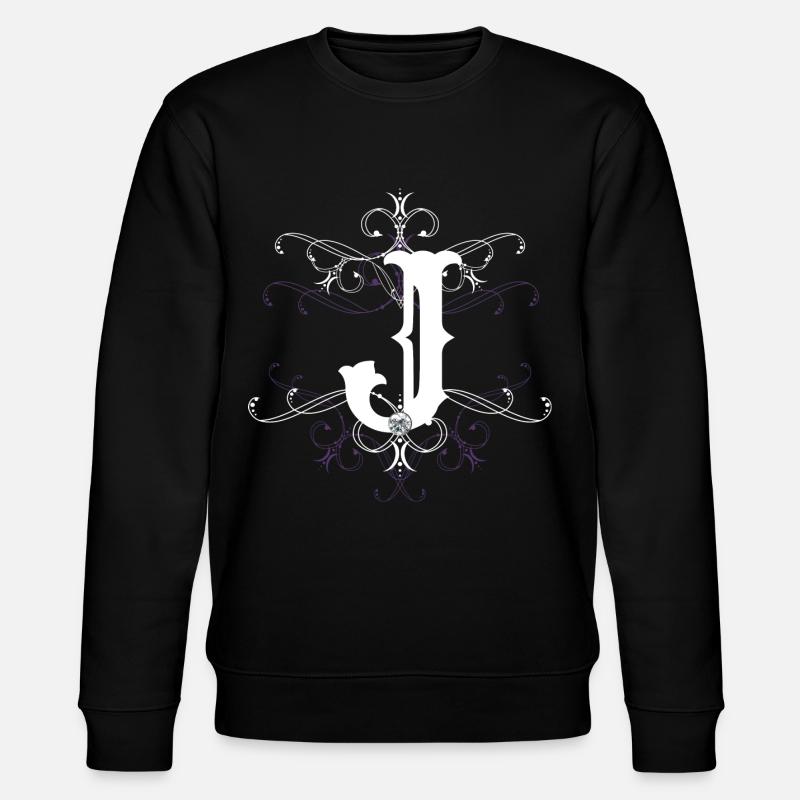Buchstabe J Buchstabe-J - Stanley/Stella Unisex Bio-Sweatshirt CHANGER  - Schwarz
