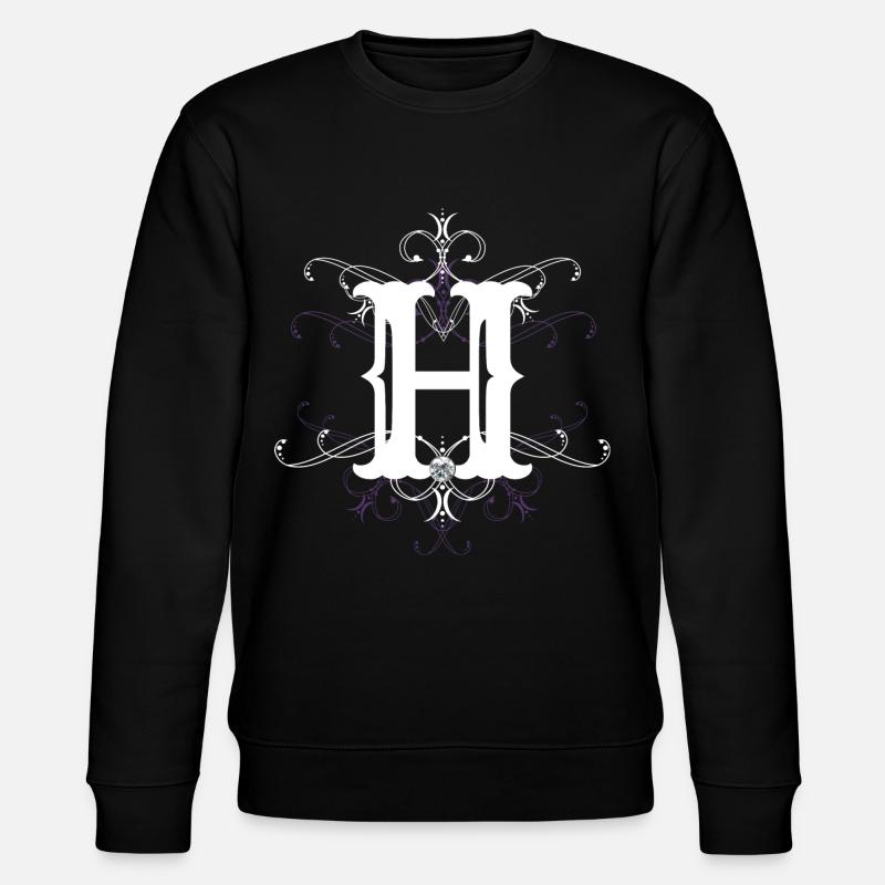 Letter H Letter H - Stanley/Stella CHANGER Unisex Organic Sweatshirt - black
