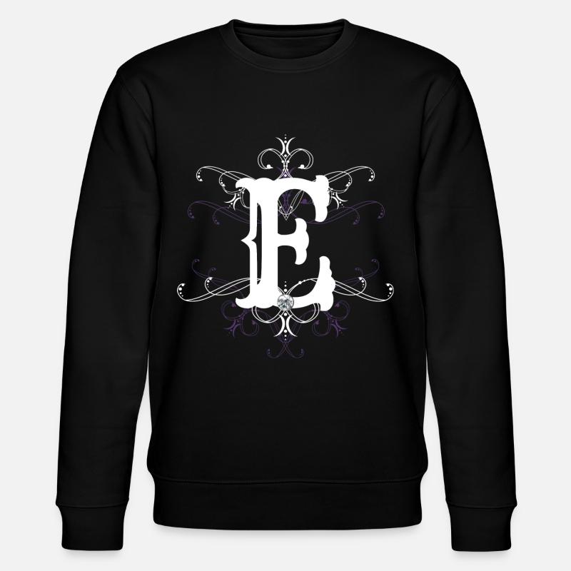 Letter E (E) - Stanley/Stella CHANGER Unisex Organic Sweatshirt - black