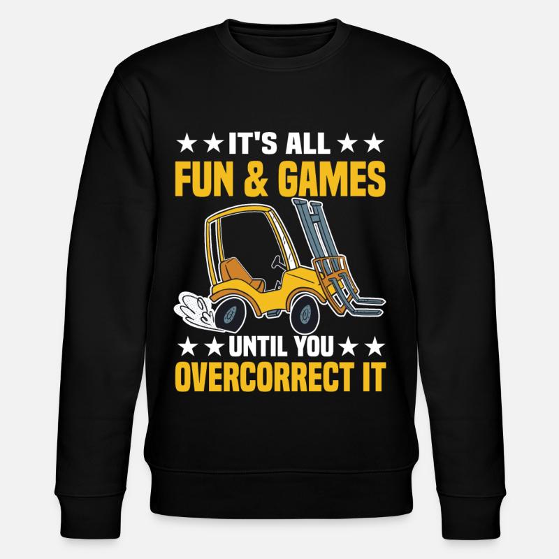 Gabelstaplerfahrer | Gabelstapler Beruf Geschenke - Stanley/Stella Unisex Bio-Sweatshirt CHANGER  - Schwarz