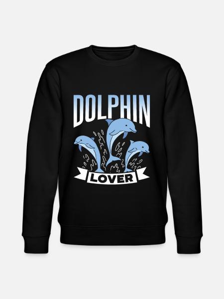 Delfin elskere Delfiner Delfiner Delfiner Delfiner - Stanley/Stella økologisk unisex-sweatshirt CHANGER  - sort