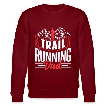 Trail Running Papa Runner Trail Running Race - Sweat bio CHANGER Stanley/Stella Unisexe - bordeaux - Devant - Nik (191cm) & Marisol (170cm)