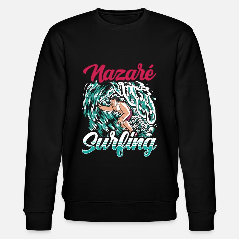 Nazaré Surf Vagues Surfer Surf - Sweat bio CHANGER Stanley/Stella Unisexe - noir