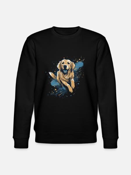 Golden-retriever Dock-Plongée dans l’eau - Sweat bio CHANGER Stanley/Stella Unisexe - noir