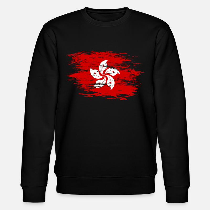 Hong Kong Flagge - Stanley/Stella Unisex Bio-Sweatshirt CHANGER  - Schwarz