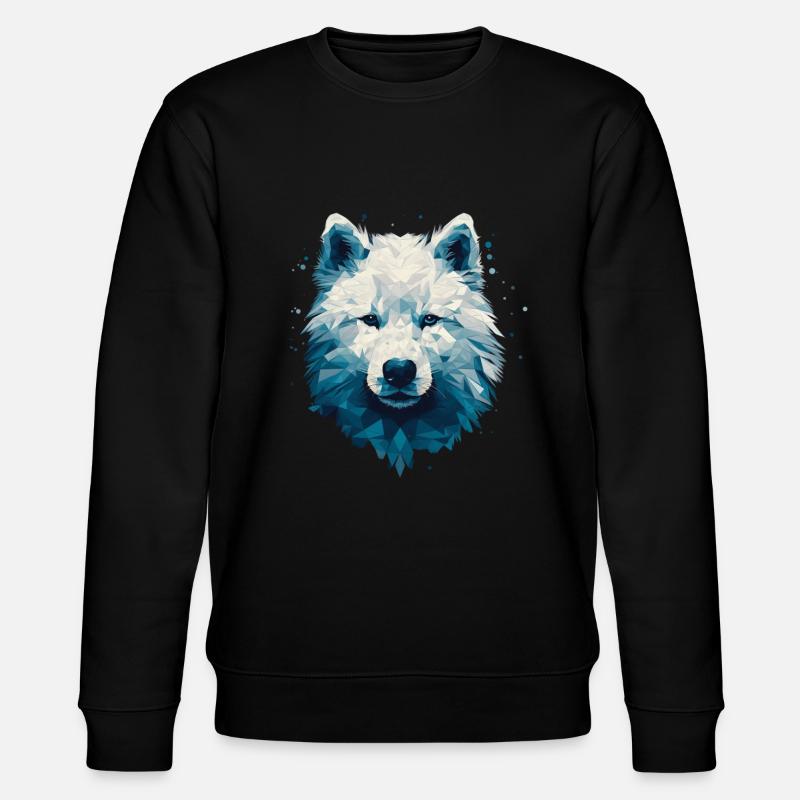 Buntes Samojeden-Kunstdesign - Stanley/Stella Unisex Bio-Sweatshirt CHANGER  - Schwarz