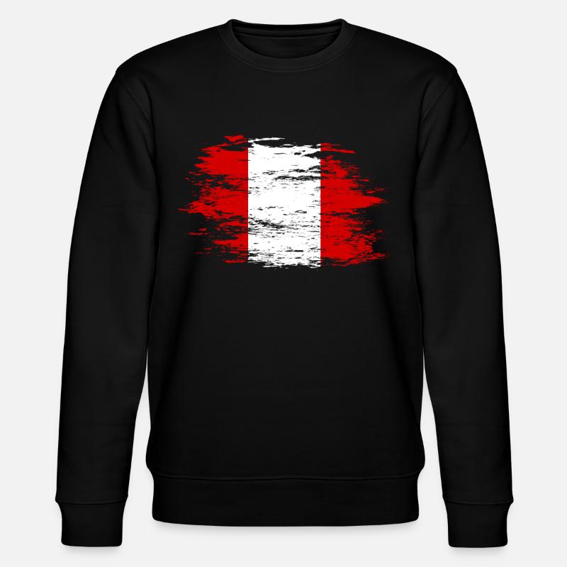 Drapeau du Pérou utilisé - Sweat bio CHANGER Stanley/Stella Unisexe - noir