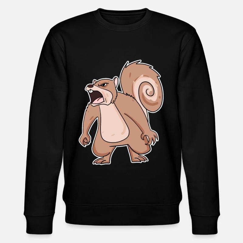 angry squirrel - Stanley/Stella CHANGER Unisex Organic Sweatshirt - black
