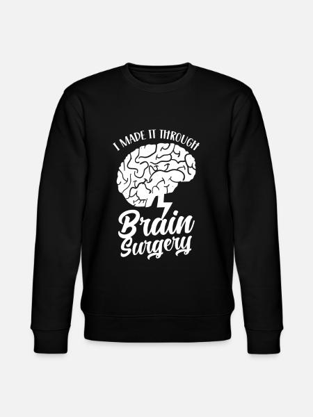 I have survived brain surgery - Stanley/Stella CHANGER Unisex Organic Sweatshirt - black