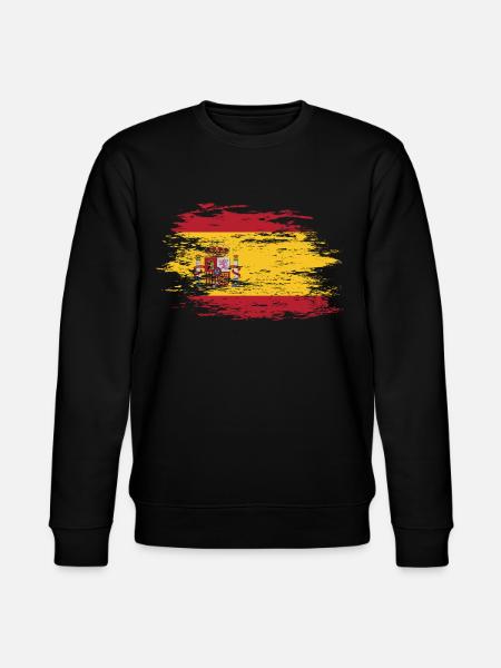 Spain flag used - Stanley/Stella CHANGER Unisex Organic Sweatshirt - black