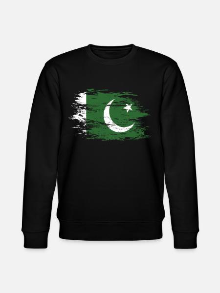 Pakistan flag used - Stanley/Stella CHANGER Unisex Organic Sweatshirt - black