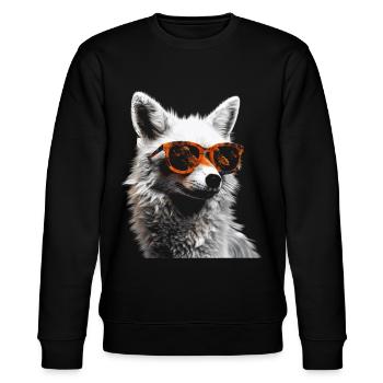 Fuchs Tierliebhaber Geschenk Wildtier Tier Motiv - Stanley/Stella Unisex Bio-Sweatshirt CHANGER  - Schwarz - Vorne - Nik (191cm) & Marisol (170cm)