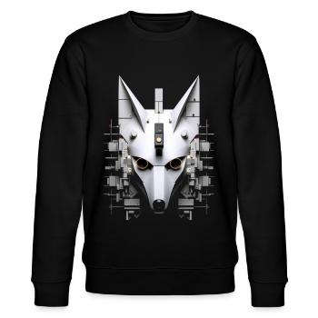 Fuchs Tierliebhaber Geschenk Wildtier Tier Motiv - Stanley/Stella Unisex Bio-Sweatshirt CHANGER  - Schwarz - Vorne - Nik (191cm) & Marisol (170cm)