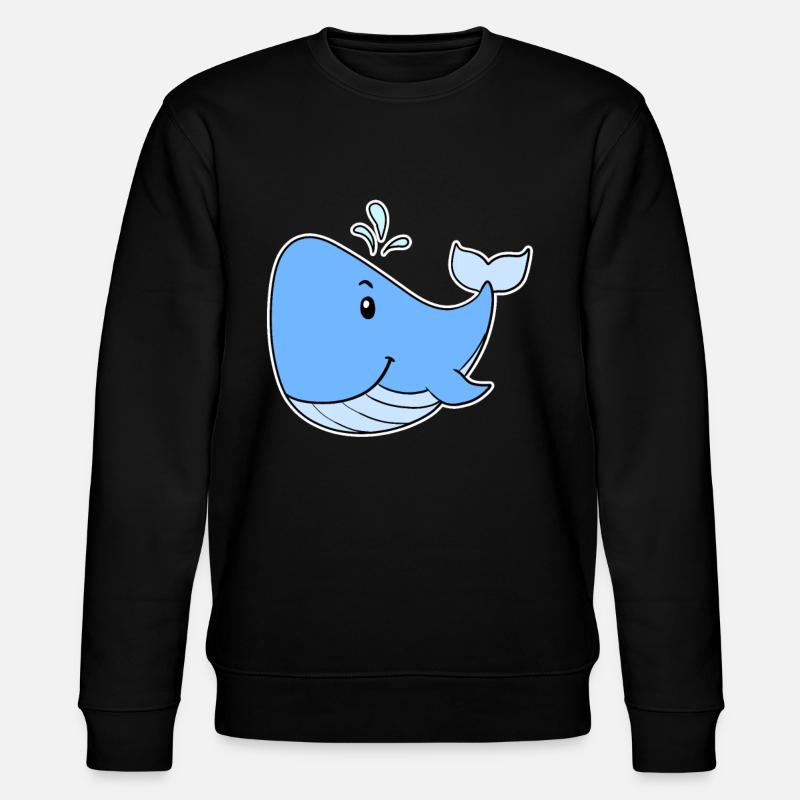 Baleine de mer - Sweat bio CHANGER Stanley/Stella Unisexe - noir