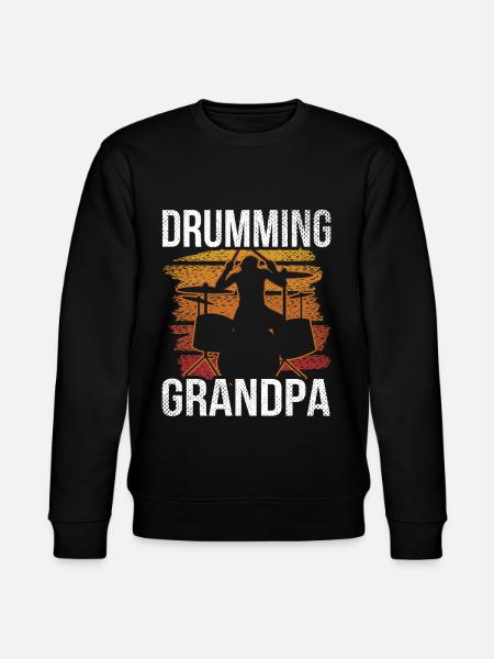 Drummer Grandpa Drums Drumming - Stanley/Stella CHANGER Unisex Organic Sweatshirt - black