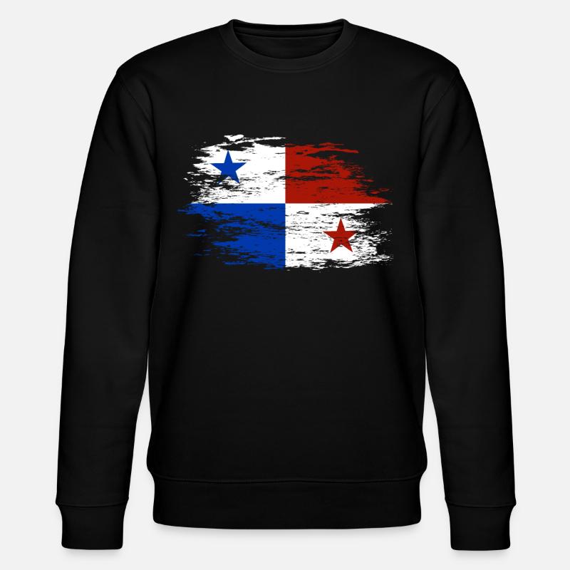 Panama Flagge used - Stanley/Stella Unisex Bio-Sweatshirt CHANGER  - Schwarz