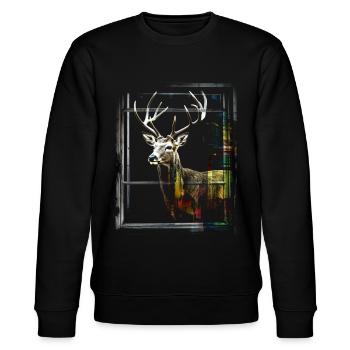 Deer Deer Forest Art Animal Gift Animal Motif - Sweat bio CHANGER Stanley/Stella Unisexe - noir - Devant - Nik (191cm) & Marisol (170cm)