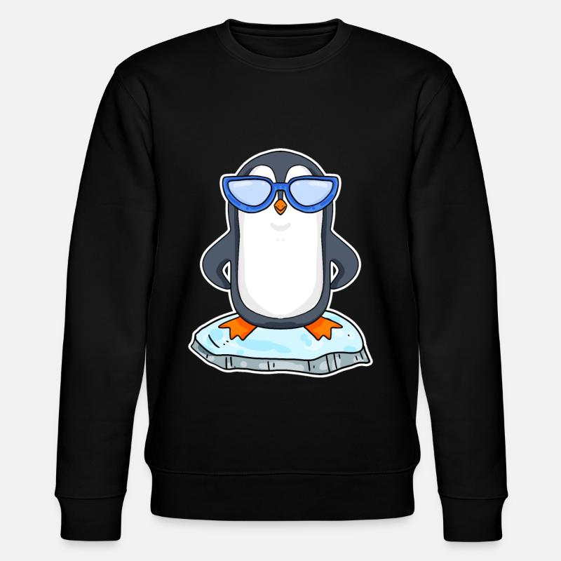 Cooler Pinguin - Stanley/Stella Unisex Bio-Sweatshirt CHANGER  - Schwarz