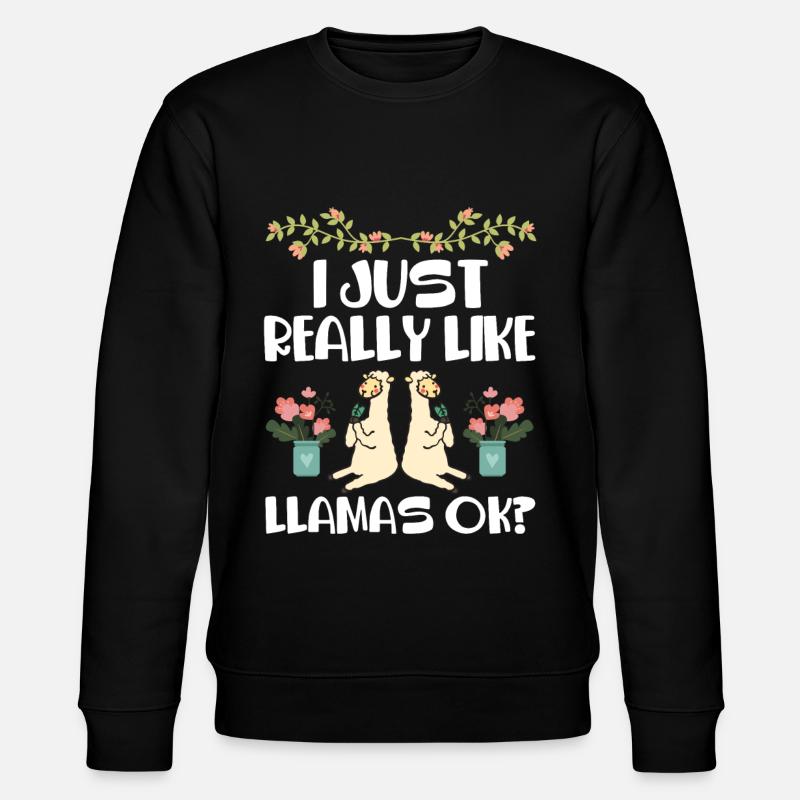 J’aime beaucoup les lamas - Sweat bio CHANGER Stanley/Stella Unisexe - noir