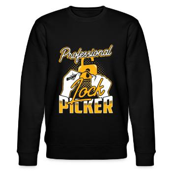 Professioneller Schlossknacker Lock Picker Knacken - Stanley/Stella Unisex Bio-Sweatshirt CHANGER  - Schwarz - Vorne - Nik (191cm) & Marisol (170cm)