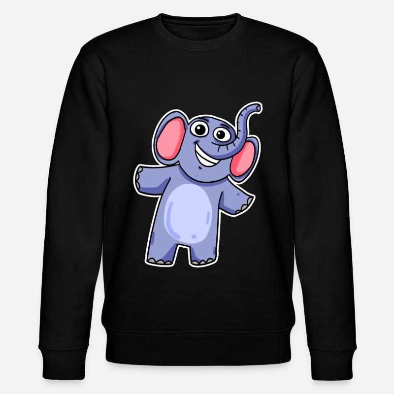 Mignon petit éléphant - Sweat bio CHANGER Stanley/Stella Unisexe - noir