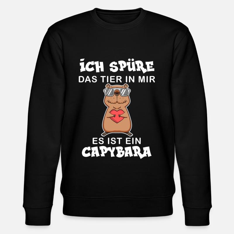 Capybara - Stanley/Stella Unisex Bio-Sweatshirt CHANGER  - Schwarz