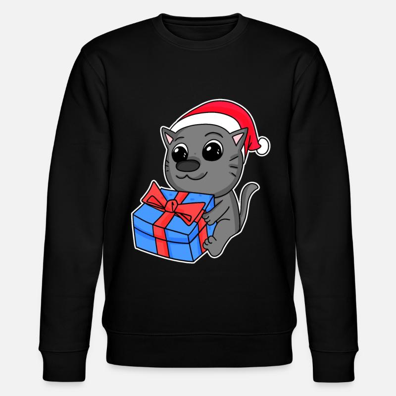 Chat Noël - Sweat bio CHANGER Stanley/Stella Unisexe - noir