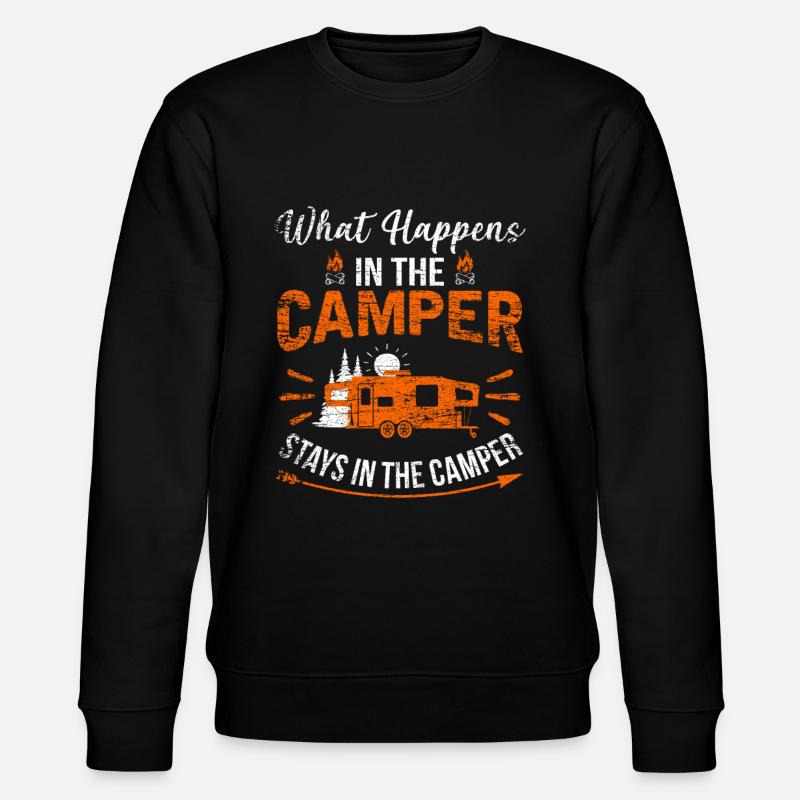 Camping Wohnwagen Abenteuer Geschenk - Stanley/Stella Unisex Bio-Sweatshirt CHANGER  - Schwarz
