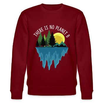Recycling Umweltschutz Welt Retten Umwelt Geschenk - Stanley/Stella Unisex Bio-Sweatshirt CHANGER  - Burgunderrot - Vorne - Nik (191cm) & Marisol (170cm)
