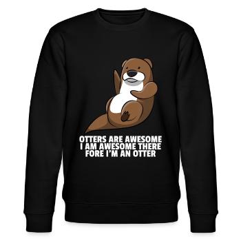 Loutre Aquarius Loutre Cadeau Loutre Nain - Sweat bio CHANGER Stanley/Stella Unisexe - noir - Devant - Nik (191cm) & Marisol (170cm)