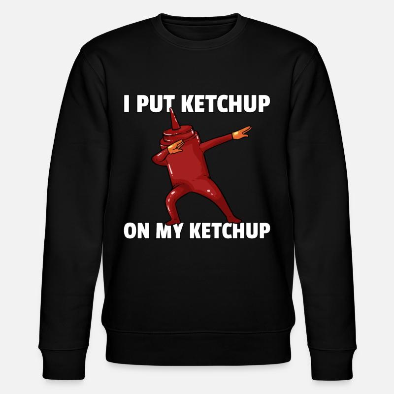 Dabbing Ketchup Tomate Dab Soße - Stanley/Stella Unisex Bio-Sweatshirt CHANGER  - Schwarz