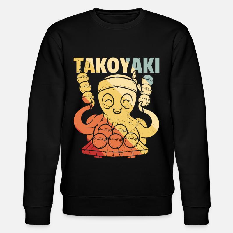 Takoyaki Squid japonais rétro - Sweat bio CHANGER Stanley/Stella Unisexe - noir