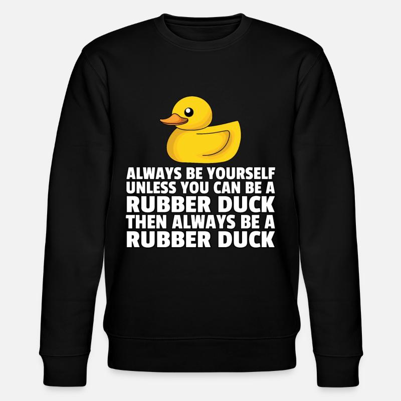 Gummiente Quietscheentchen Badeente Ente - Stanley/Stella Unisex Bio-Sweatshirt CHANGER  - Schwarz