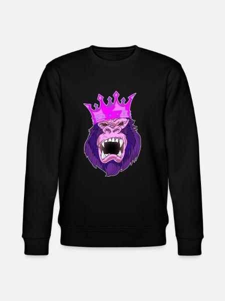 pink gorillaking - Stanley/Stella CHANGER Unisex Organic Sweatshirt - black