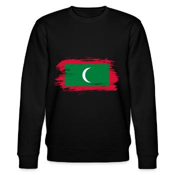Drapeau des Maldives - Sweat bio CHANGER Stanley/Stella Unisexe - noir - Devant - Nik (191cm) & Marisol (170cm)