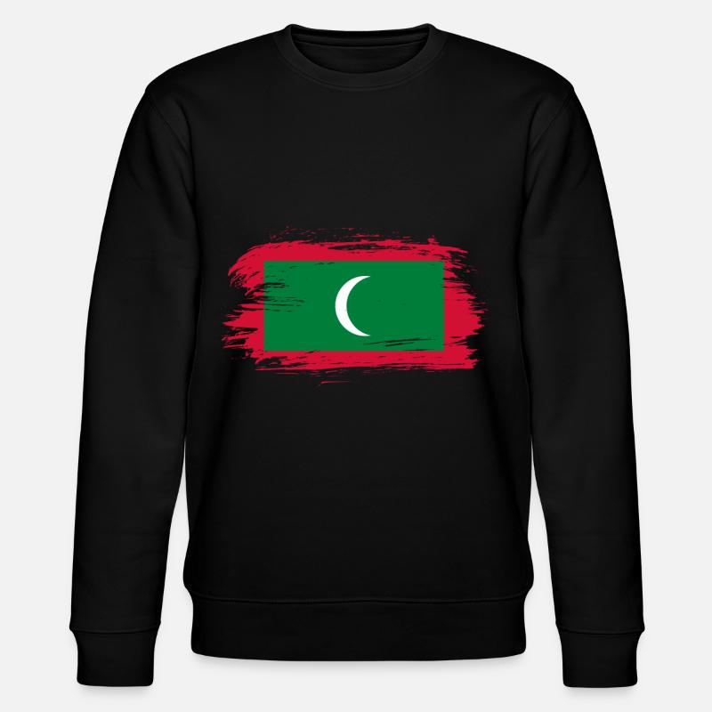 Malediven Flagge - Stanley/Stella Unisex Bio-Sweatshirt CHANGER  - Schwarz