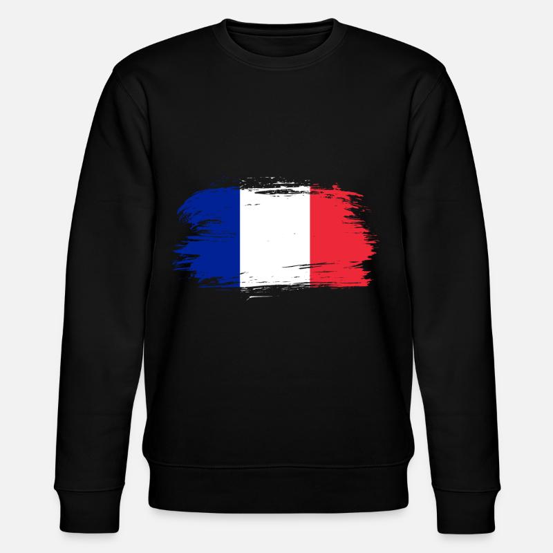 Frankreich Flagge - Stanley/Stella Unisex Bio-Sweatshirt CHANGER  - Schwarz