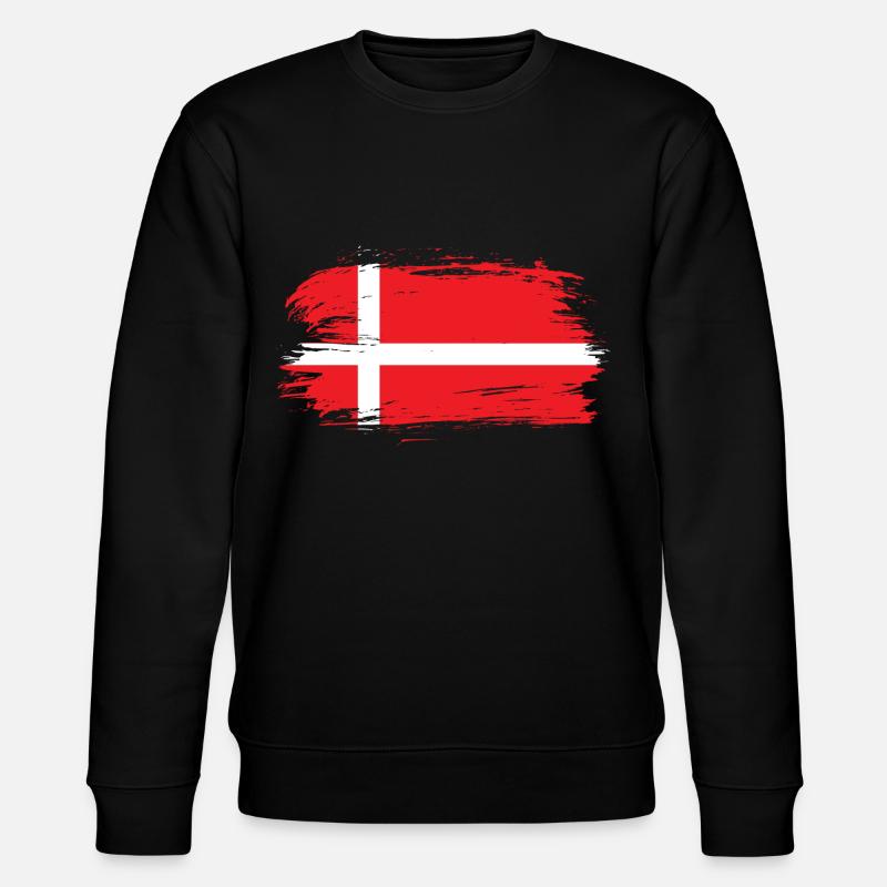 Denmark Flag - Stanley/Stella CHANGER Unisex Organic Sweatshirt - black