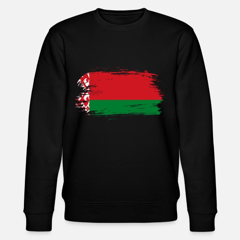 Weißrussland Belarus Flagge - Stanley/Stella Unisex Bio-Sweatshirt CHANGER  - Schwarz