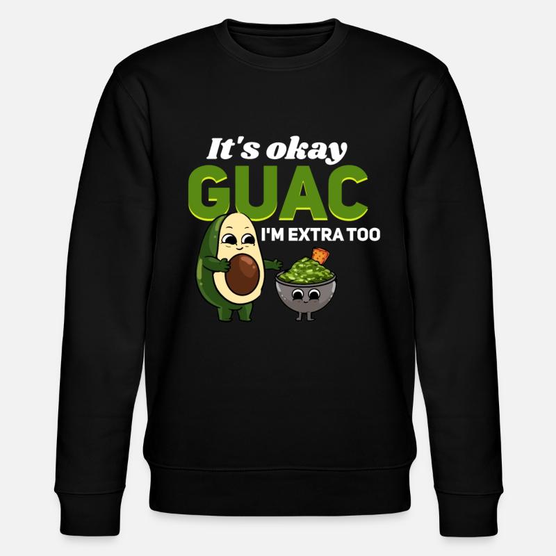 Guacamole Guac Avocat Vegan - Sweat bio CHANGER Stanley/Stella Unisexe - noir