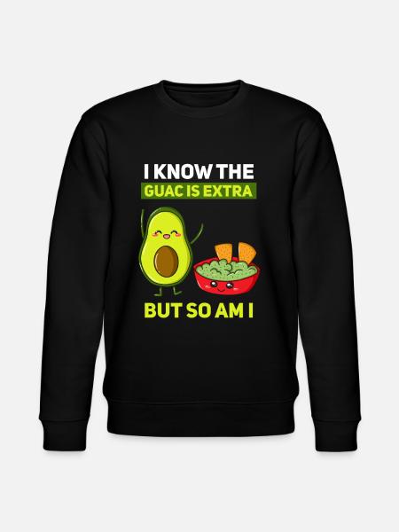 Guacamole Guac Avocado Dip Vegan - Stanley/Stella CHANGER Unisex Organic Sweatshirt - black